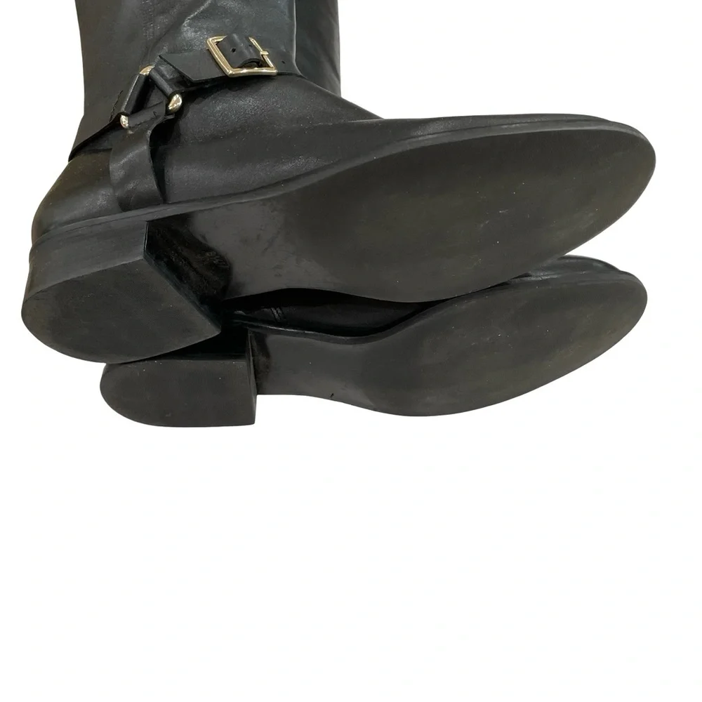 Black Leather Boots, Talbots, Size 8.5